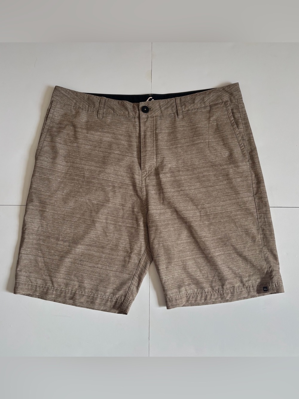 Quiksilver Amphibians Men's Heather Taupe Flat Front Shorts